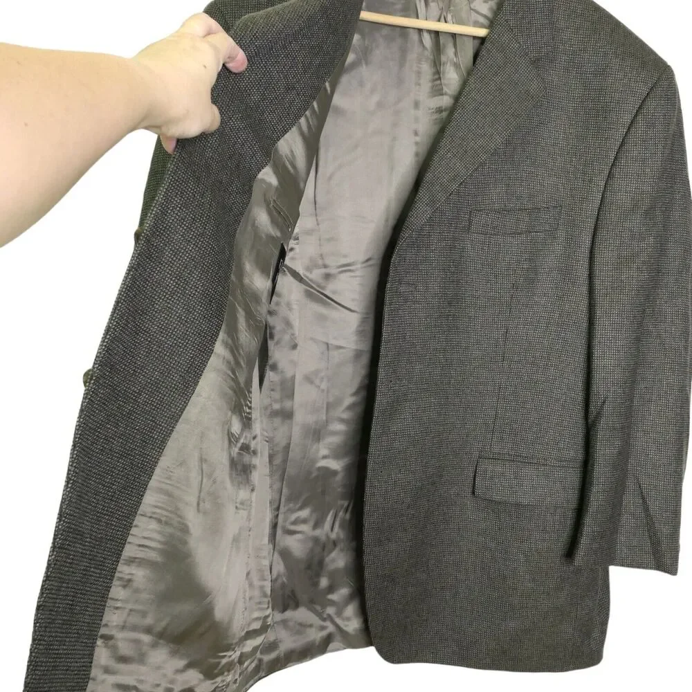 Lauren Ralph Lauren Men's Blazer Sz 48R Green-ish New Wool Tiny Dots Preppy EUC